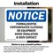 Signmission Formaldehyde Contaminated Clothing Or Equipment, 5 in W x Rectangle, Vinyl Decal OS-2PACK-NS-D-35-L-12896 - alternate 5